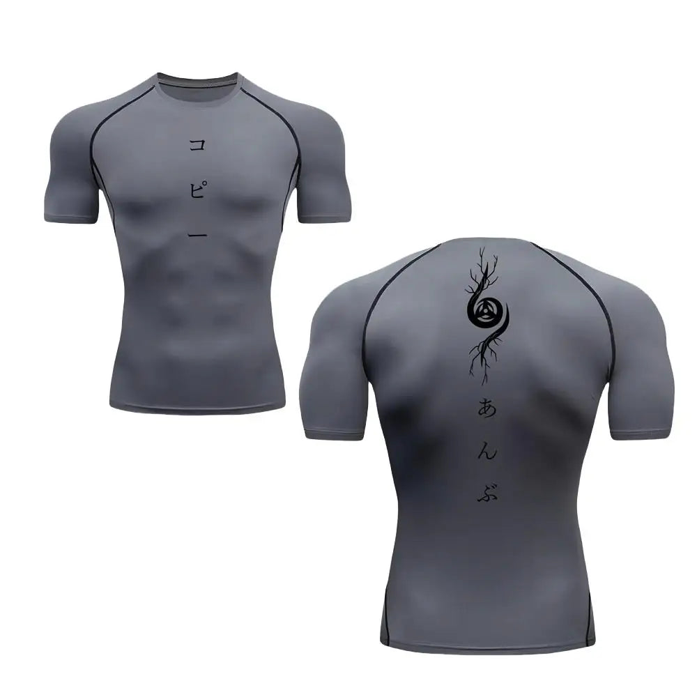 Compression Shirts for Men Gym Workout Running Tshirt Summer Athletic Quick Dry Tees Tops Short Sleeve Rash Guard  mens t shirt