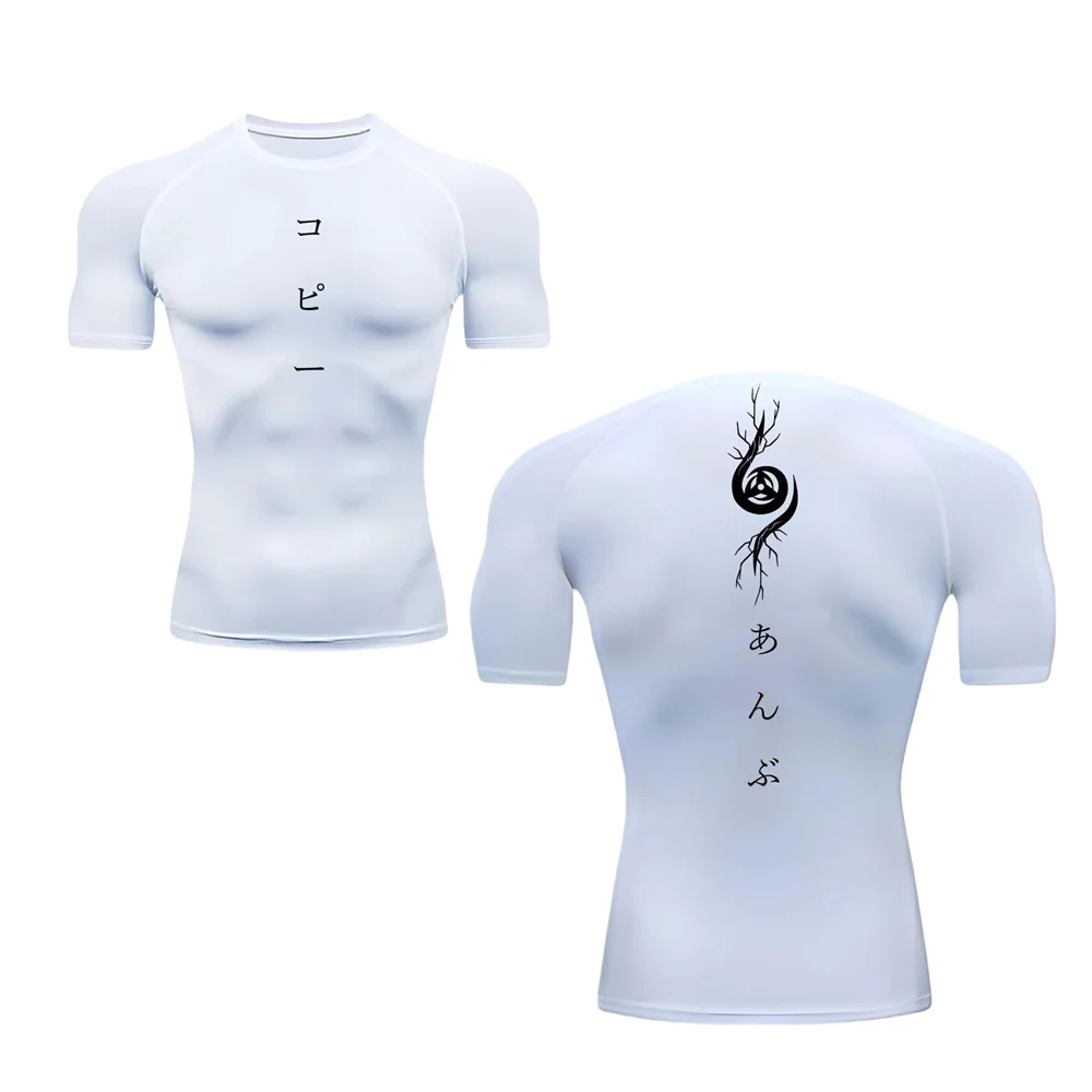 Compression Shirts for Men Gym Workout Running Tshirt Summer Athletic Quick Dry Tees Tops Short Sleeve Rash Guard  mens t shirt