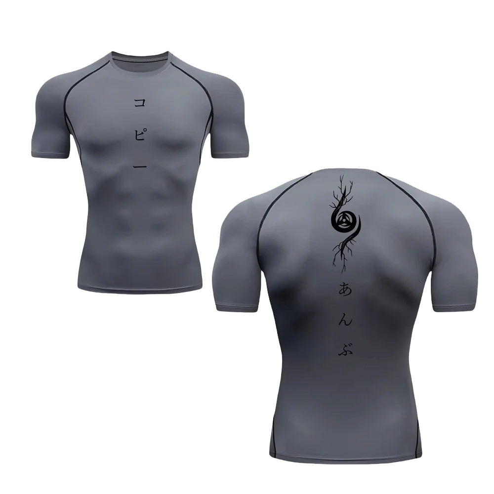 Compression Shirts for Men Gym Workout Running Tshirt Summer Athletic Quick Dry Tees Tops Short Sleeve Rash Guard  mens t shirt