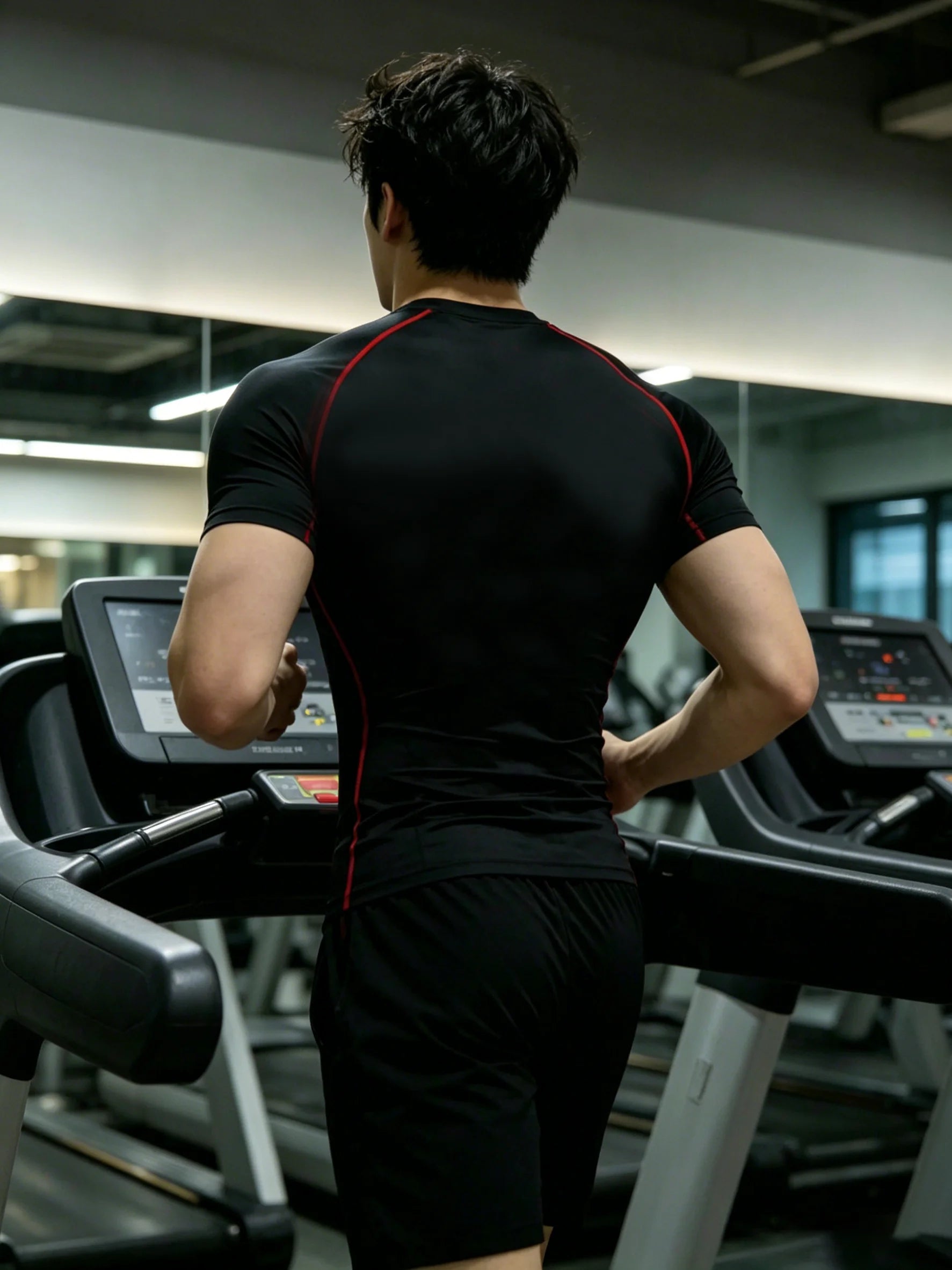Men's Compression T-shirt, Gothic Print, Quick Dry Breathable, Spring Summer Gym Workout Running Casual Streetwear